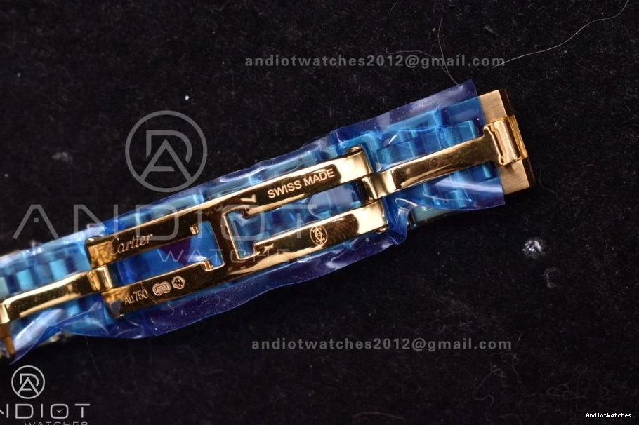 Full 1000 Best Full YG On Edition White YG Quartz BVF Bracelet Panthère Compact 1:1 22mm Ronda Dial 0417